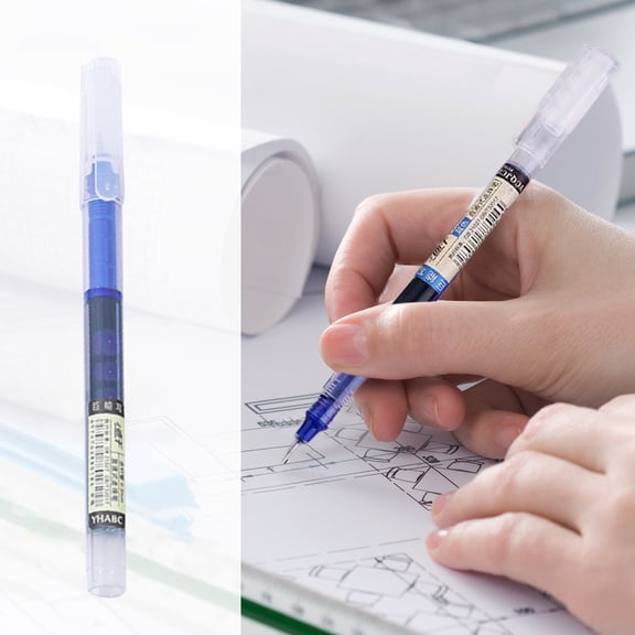 TechToyHub Fast Drying Rollerball Pen with 0.5mm Fine Point, Liquid Gel Ink for office or Home, Frosted Grip with Smooth Writing, Size 5.7x0.4x0.4in
