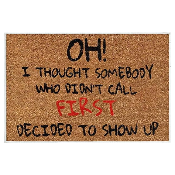 TechToyHub Funny Doormat, 23.6x15.7in Low Profile, for Home Front Porch Bedroom Entrance, Non Slip Easy Clean