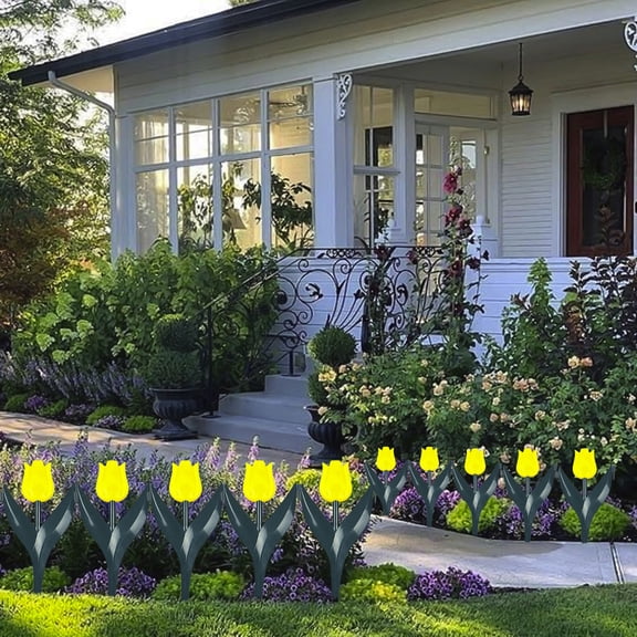 TechToyHub Garden Fence 11.4x5.9in Plastic Picket Fence Outdoor Lawn Edging for Flowerbeds Yard Borders Plant Decoration Modular Landscape Fence Windproof Rainproof Garden Border Fence