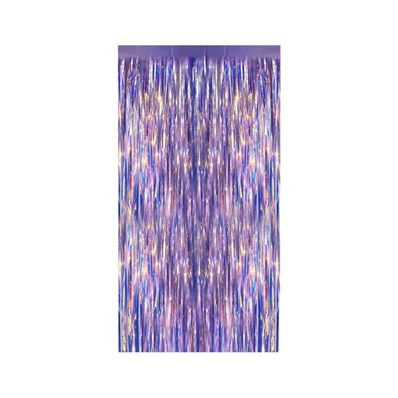 TechToyHub Golden Rain Silk Curtain for Birthday Party Wedding Decoration 39.0x79.0in Holographic Finishing Variation Color Under Different Illuminations PET Film Material Fade Resistant