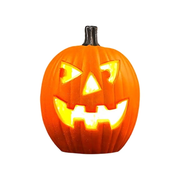 TechToyHub Halloween Lighted Pumpkin Large Plastic LED Pumpkin Decoration for Outdoor Yard Porch, 11.8x11.8in Plastic LED Pumpkin for Home Storefront Shopping Mall Decor