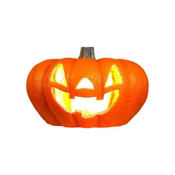 TechToyHub Halloween Lighted Pumpkin Large Plastic LED Pumpkin Decoration for Outdoor Yard Porch, 11.8x11.8in Plastic LED Pumpkin for Home Storefront Shopping Mall Decor