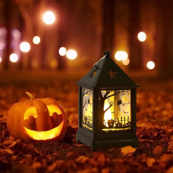 Halloween Wind Lights LED Handheld Pumpkin Lights Night Lights Holiday Ambience, 4.1x2.2x2.2in Plastic Handheld Pumpkin Light for Halloween Party Decor
