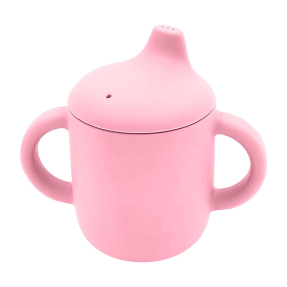 Infant Silicone Training Cup with Straw, Leak Proof 9oz Snack Cup, for Baby Learning to Drink, BPA Free Dishwasher Safe