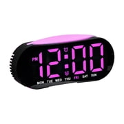 TechToyHub LED Digital Clock, Electronic Alarm Clock, Multifunctional Clock, 6.3 in, 2.8 in, 1.0 in, DST Adjustment, Dual Power Mode, Dimmable Screen, Time Date Temperature Display