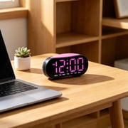 TechToyHub LED Digital Clock, Electronic Alarm Clock, Multifunctional Clock, 6.3 in, 2.8 in, 1.0 in, DST Adjustment, Dual Power Mode, Dimmable Screen, Time Date Temperature Display
