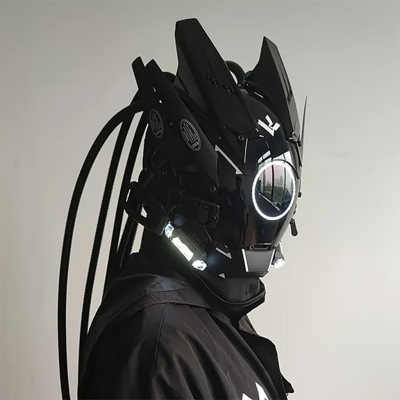 TechToyHub LED Light Up Mask, Punk for Music Festival, PC with Clear Vision, 1 Pack for Cosplay and Party Makeover