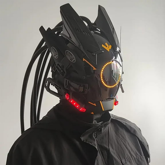 TechToyHub LED Light Up Mask, Punk for Music Festival, PC with Clear Vision, 1 Pack for Cosplay and Party Makeover