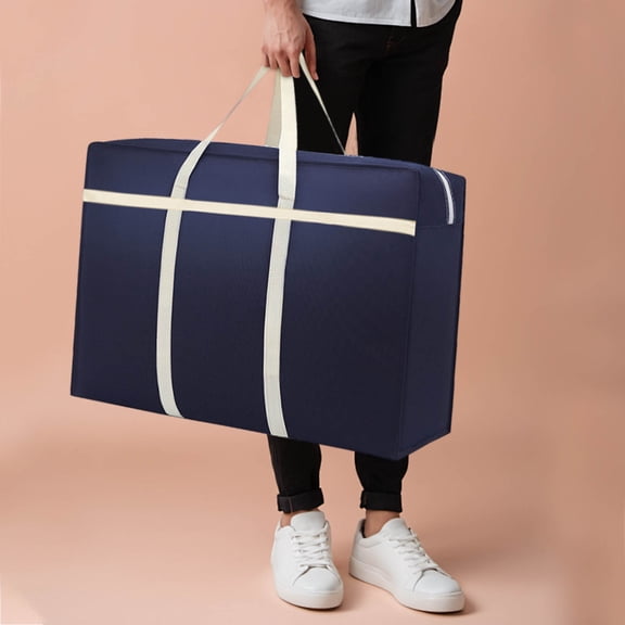 TechToyHub Large Capacity Non-Woven Duffel Storage Bag, Portable Quilt Moving Organizer, for Travel and Moving, Durable with 35.4 x 18.9 x 11.0 in Size
