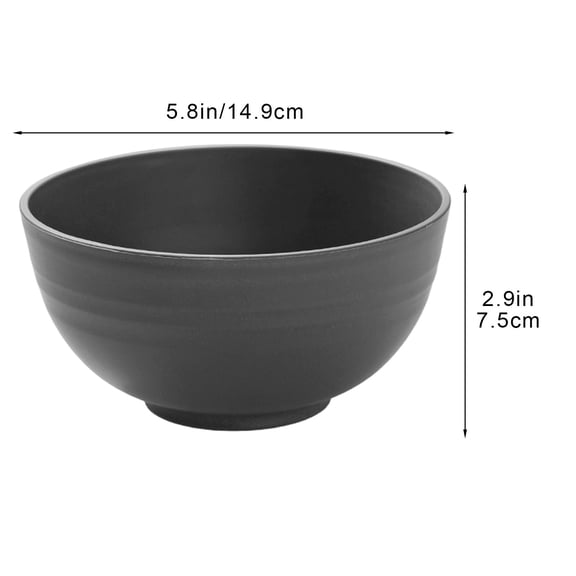TechToyHub Large Wheat Straw Bowl 5.9in x 3.0in Unbreakable Plastic Cereal Bowl Microwave Dishwasher Safe Stackable Eco Friendly Reusable Bowl Perfect for Kitchen office Picnic Outdoor Travel