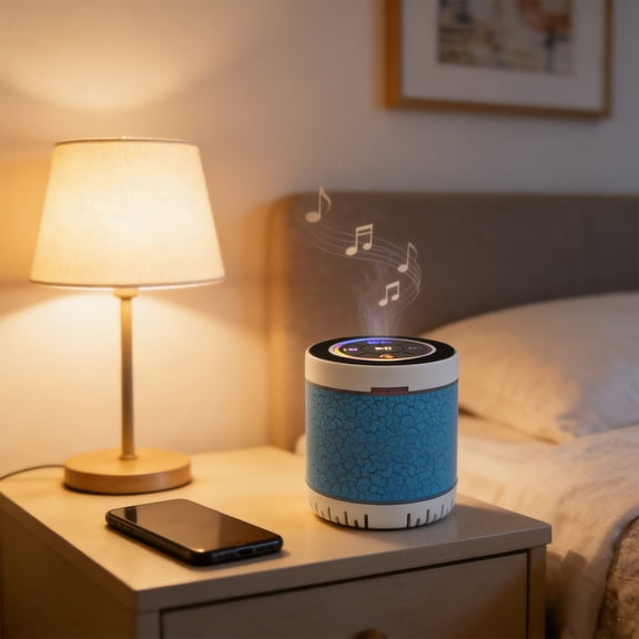 TechToyHub Mini Bluetooth Speaker, 2.4×2.4×2.5 in Portable Wireless Speaker with RGB Colorful Light, Deep Bass and Bluetooth 5.2, Multi-Function Radio & Bluetooth Call, Compact ABS Mini Speaker