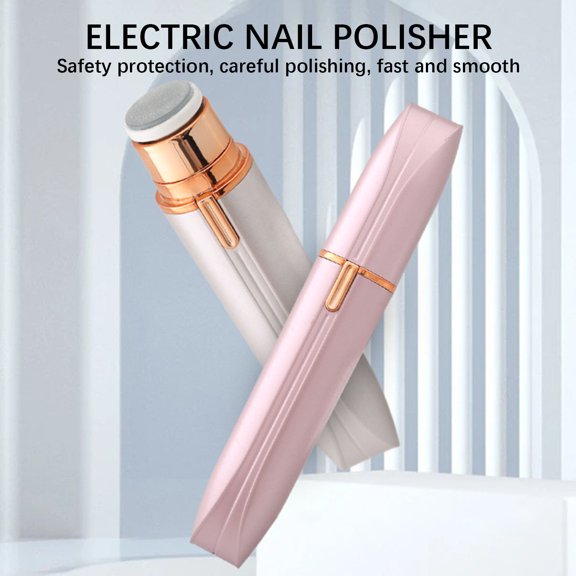TechToyHub Mini Nail Polisher Electric Grinder for Manicure Pedicure Portable Dead Skin Removal Tool USB Rechargeable Silent Operation Glass Grinding Head 360° Rotation
