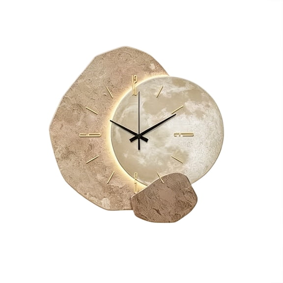 Modern Quartz Wall Clock, Wooden Frame with Coated Glass, Silent Non-Ticking Analog Digital Display, Accurate Timekeeping, Easy Installation, Stylish Modern Home Decoration
