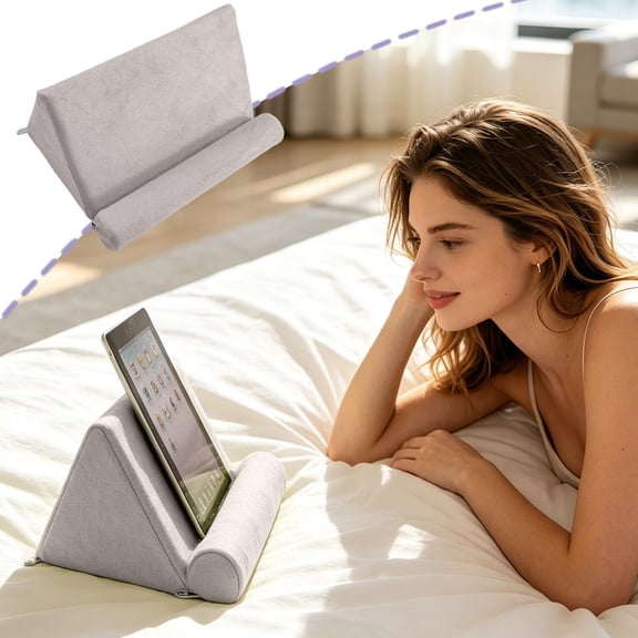 TechToyHub Multi Angle Reading Pillow, Tablet and Phone Stand for Bed Sofa, Soft Cotton Material with Adjustable Angle, Portable for Travel and office Nap, 7.9x9.8x5.5in