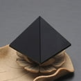 thumbnail image 1 of TechToyHub Natural Obsidian Pyramid Crystal Pagoda Decoration for Home office Desk Healing Stone 4x4 cm, 1 of 5