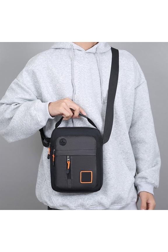 Outdoor Leisure Crossbody Bag, Multifunctional Large Capacity, 9.4x7.9x2.4in, Thickened Fabric, Adjustable Shoulder Strap, for Travel Work Business Daily Use