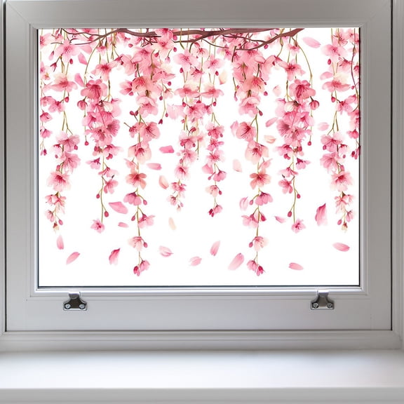 Painted Peach Branches Wall Sticker, Self-Adhesive & Environmentally Friendly, for Bedroom Living Room Home Decor