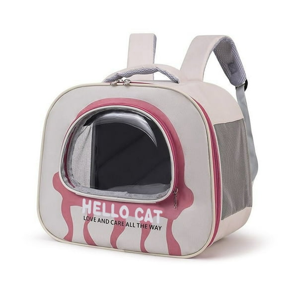 TechToyHub Pet Backpack Portable Pet Carrier Backpack, Breathable Waterproof Large Capacity Travel Bag with Transparent View Window and Ventilation System, Lightweight PC EVA Structure Suitable