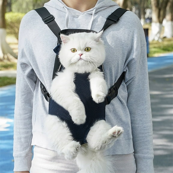 TechToyHub Pet Carrier Backpack Mesh Breathable Cat Dog Travel Bag Small Animal Backpack for Outdoor Hiking Walking with Transparent Window Escape Proof Soft Sided Pet Carrier