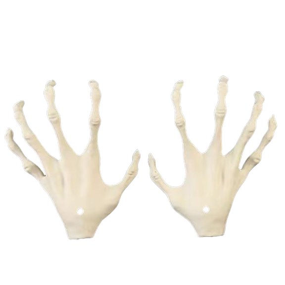 TechToyHub Plastic Skeleton Hand Pendant 6.1x3.9in, Skull Claw Model, for Halloween Decoration Horror Prank, Real Hand Size