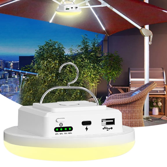 TechToyHub Rechargeable Ultra Bright Camping Lamp 5.1x5.1x2.0 In Portable Compact Tent Light with Long Battery Life Rainproof Durable Emergency LED Lighting for Outdoor Hiking Picnic Adventure