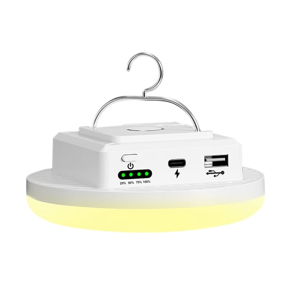 TechToyHub Rechargeable Ultra Bright Camping Lamp 5.1x5.1x2.0 In Portable Compact Tent Light with Long Battery Life Rainproof Durable Emergency LED Lighting for Outdoor Hiking Picnic Adventure