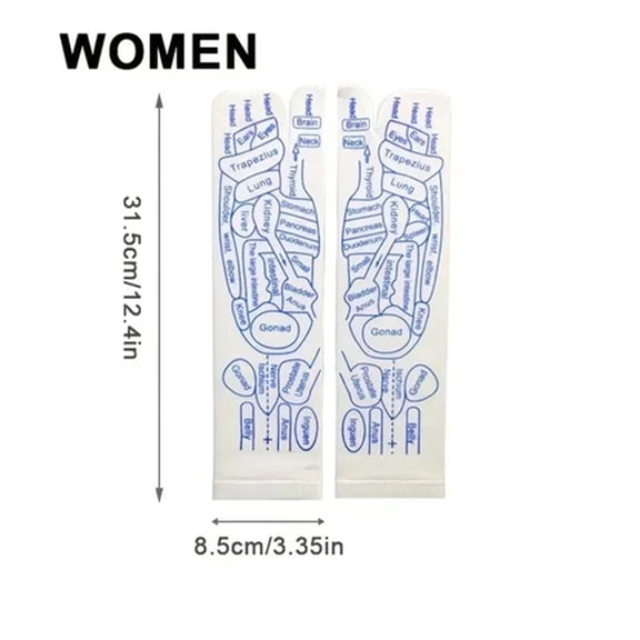 TechToyHub Reflexology Chart Socks with Massage Tool for Foot Acupressure and Circulation Improvement Soft Breathable Fabric for Relaxation and Stress Relief at Home or Travel One Pair