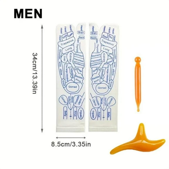TechToyHub Reflexology Chart Socks with Massage Tool for Foot Acupressure and Circulation Improvement Soft Breathable Fabric for Relaxation and Stress Relief at Home or Travel One Pair