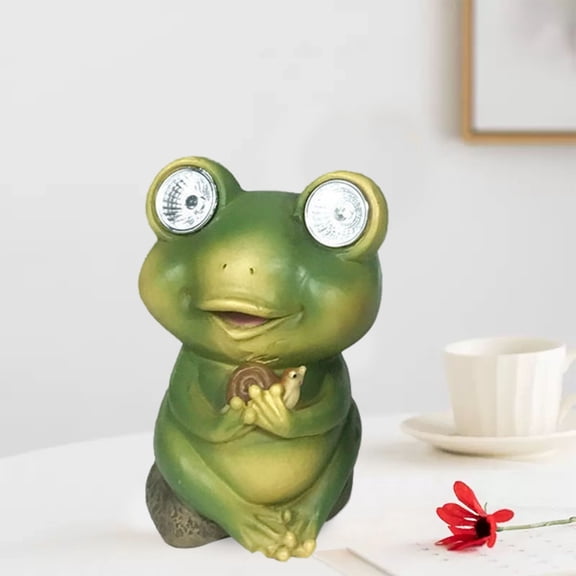 TechToyHub Resin Turtle Solar Statue, Garden Ornament for Courtyard, LED with 8-10H Runtime, 3.1x2.8x4.5in for Home Decor