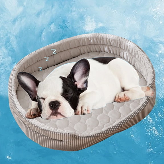 Slight Chill Dog and Cat Mattress for Summer, Soft Removable Non Slip Sleeping Pad, Breathable for Crate and Floor, Machine Washable, Mattress Size 19.7x15.0x2.8 in