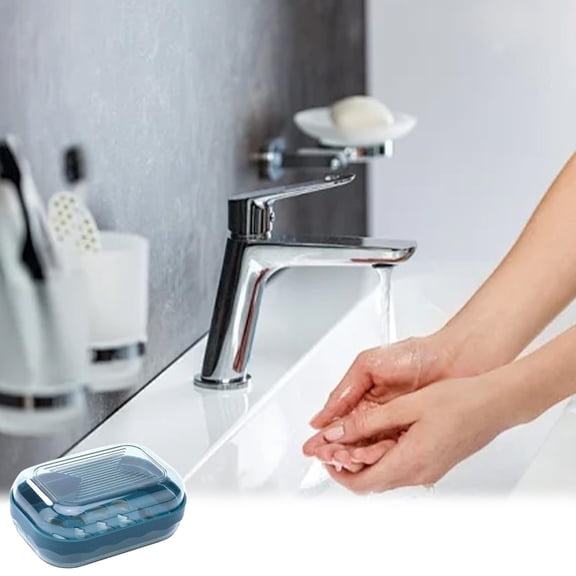 TechToyHub Soap Stand, with Self Drainage, 5x3.5x2.2in, Plastic, Non-Slip, for Bathroom Shower Kitchen Soap Box Holder