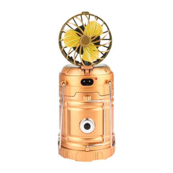 TechToyHub Solar Fan Camping Light Rechargeable, Portable LED Lantern with Fan & Flashlight, 5W Super Bright, 15H Battery Life, USB Charging & Solar Powered, Outdoor Tent Fan Light for Emergency