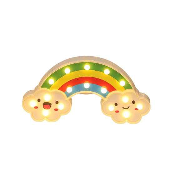 TechToyHub Spectrum Cloud LED Marquee Night Light, Plastic Battery Operated Wall Lamp for Bedroom or Nursery, Cute Party Decor, 12.0x8.7x2.0in