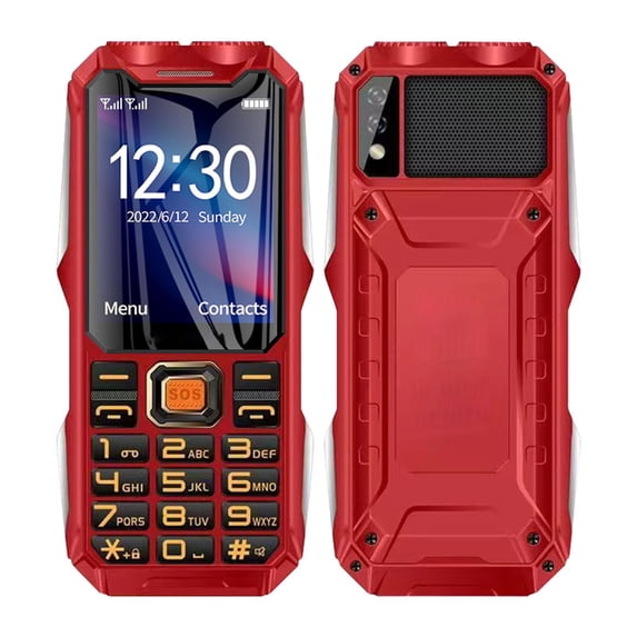 TechToyHub Thin Elderly Cell Phone, 2.6in Straight Screen with 16800mAh Battery, 2G Dual SIM Long Standby for Senior, Camera & MP3 for Basic Use