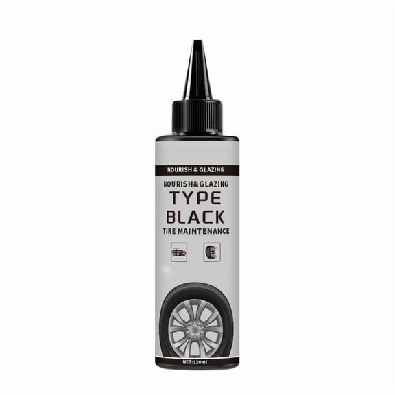 TechToyHub Tire Shine Spray 120ml Long Lasting Wet Black Restorer for Rubber Plastic Trim Car Detailing UV Protection Water Resistant Pointed Nozzle Easy Application