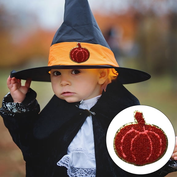 TechToyHub Towel Embroidery Halloween Pumpkin Embroidery Clothing Bags Hats and Other DIY, Greet Iron-On Pumpkin Patch for Towel Bag Hat DIY Halloween Accessories