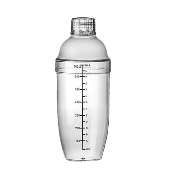 TechToyHub Transparent Plastic Drink Shaker with Built-in Measuring Scale 3.5x3.5x5.5in ABS Material Leak Proof Sealed Lid Detachable Portable Cocktail Mixer Perfect for Bar Party Daily Household