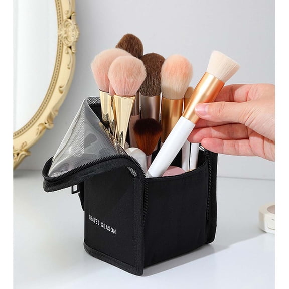 TechToyHub Waterproof Transparent Portable Makeup Bag with Large Capacity for Cosmetic Brush Skincare Toiletries for Travel Gym Work Visual Storage for Organizer