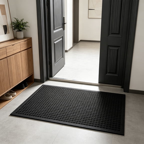 TechToyHub Wear-Proof Entrance Mat for Front Door, Polypropylene Anti-Skid Rubber Mat with Sand-Trapping Design for Entryway, 17.7x29.5in