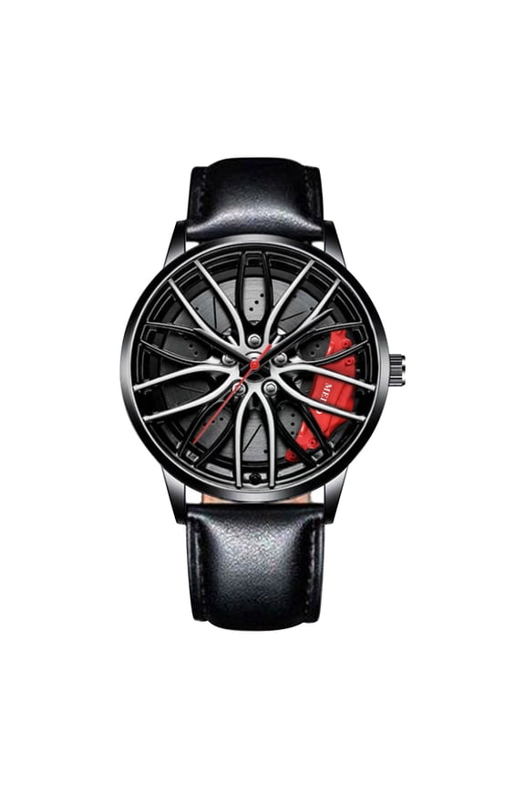 Wheel Shape Watch, Sports Quartz for Men, Tire Design with Luminous, 1 Pack for Fashionable Casual Daily Wear