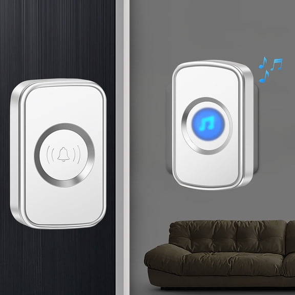 TechToyHub Wireless Doorbell, Battery Free for Home, 200M Range with 60 Ringtones, IP44 Waterproof for Indoor Outdoor Use, 1 Transmitter 1 Receiver