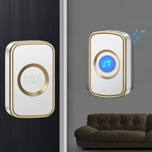 TechToyHub Wireless Doorbell, Battery Free for Home, 200M Range with 60 Ringtones, IP44 Waterproof for Indoor Outdoor Use, 1 Transmitter 1 Receiver