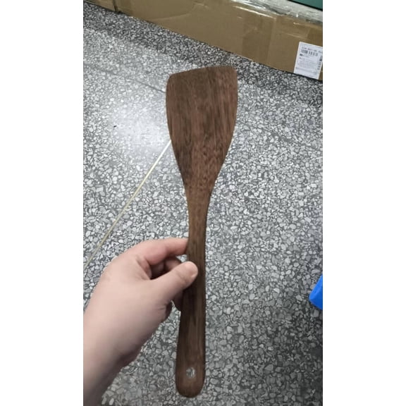 TechToyHub Wooden Spatula for Non Stick Pans 8.7 Inch Wooden Cooking Spoon Wooden Turner Non Stick Pan Spatula Scratch Free Kitchen Utensils for Stir Fry Sautéing and Serving Eco Friendly