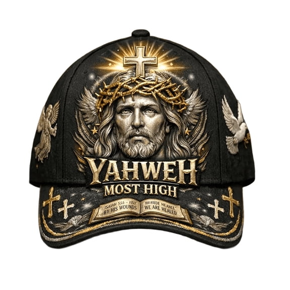 TechToyHub YAHWEH The True Light Jesus Commemorative Cap Baseball Hat with Crown of Thorns Religious Gift