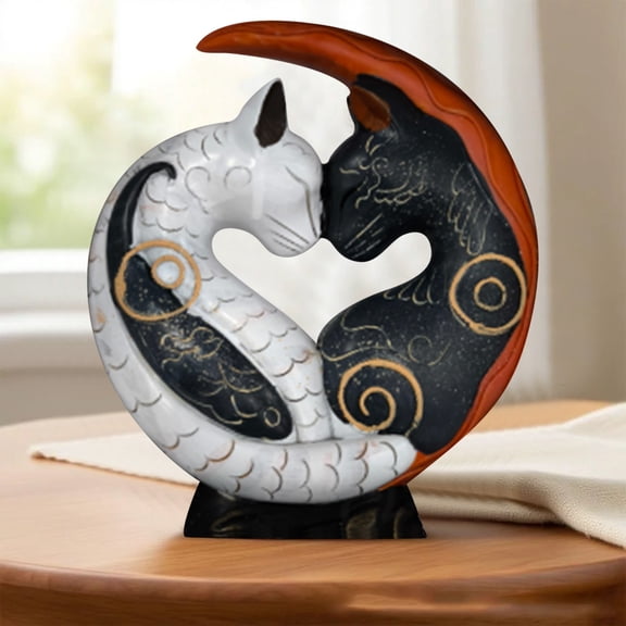 TechToyHub Yin Yang Desk Decor, Art Ornament for office Home, Unique Border Design, Easy Clean