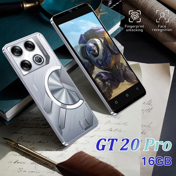 TechToyHub android 14.0 Smartphone, 5in 16GB with 4800mAh Battery, 4G Dual SIM Standby, 5MP Camera for Daily Use, Face Unlock for Mobile