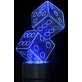 thumbnail image 1 of TechWonder 3D Dice Lighting Laser Cut Precision LED Lights - Blue, 1 of 10