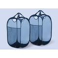 thumbnail image 1 of TechWonder Mesh Pop Up Laundry Basket With Side Pocket - Dark Blue, 1 of 6