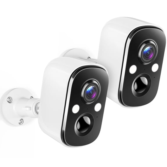 Techage Security Cameras Wireless Outdoor, 3MP Camera with Motion Detection, 2.4G WiFi , IP66 Waterproof, Two-Way Talk, 2 Pack