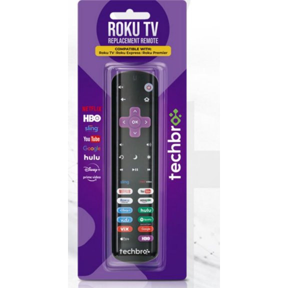 Techbro  Replacement Remote for Roku-Box-Express-Player-Premiere W 14 App functions